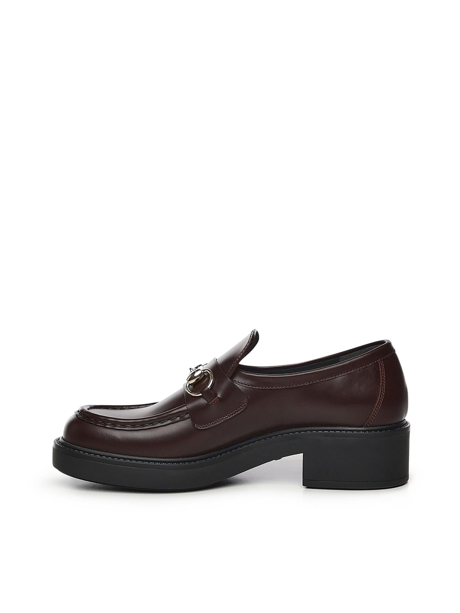 Mocassino in pelle con Morsetto 840725 0GQ002270 GUCCI 