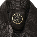 Giubbotto Julius in pelle<BR/> JULIUS CAESAR PITONENERO GIULIANO GALIANO 