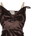 Abito lungo in satin MF6064 15ZCF0324 MIU MIU 