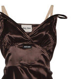 Abito lungo in satin MF6064 15ZCF0324 MIU MIU 