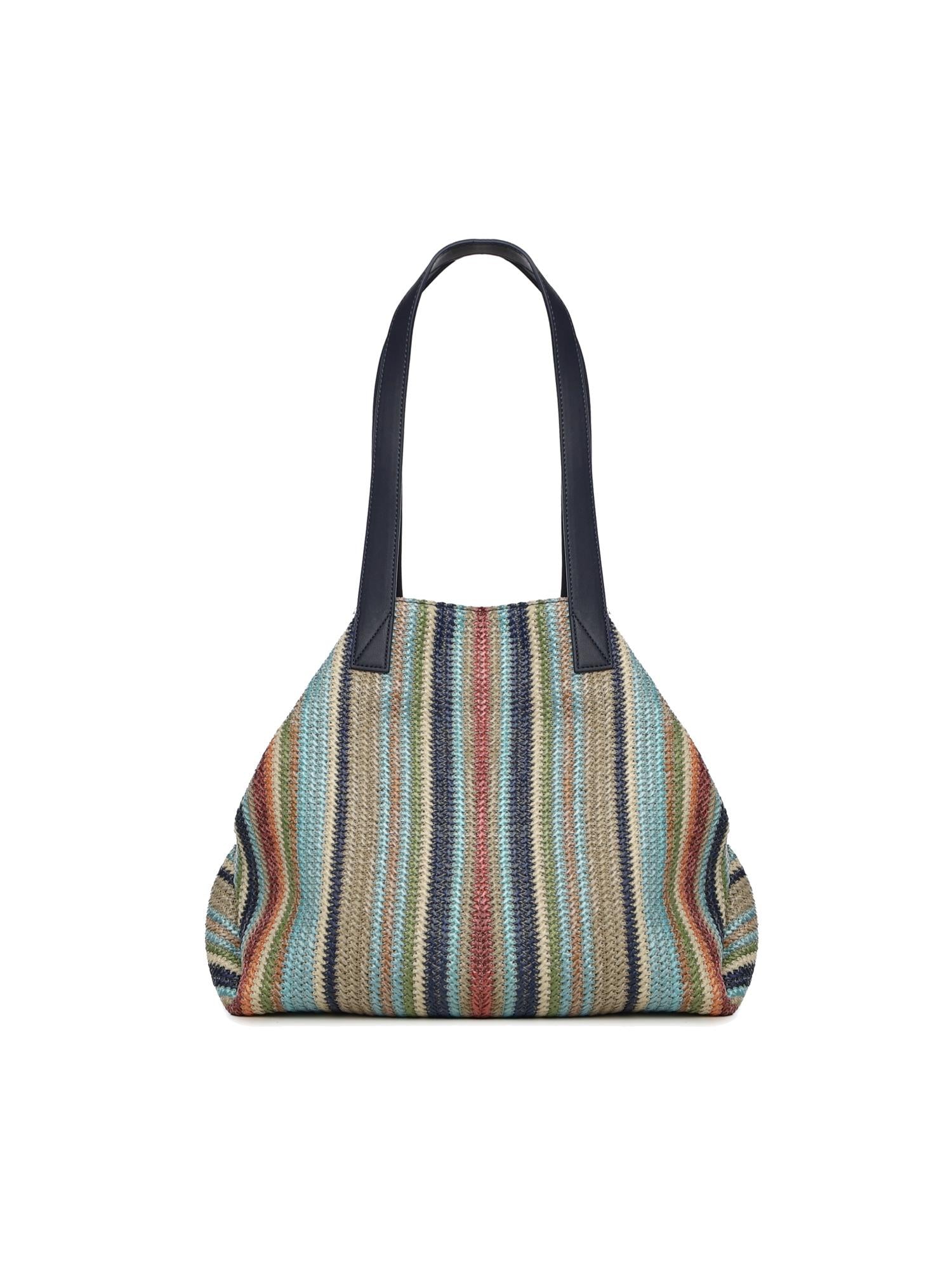 Borsa a spalla con logo 73BS9N701P KARINABLU/MULTICOLOR V° 73 