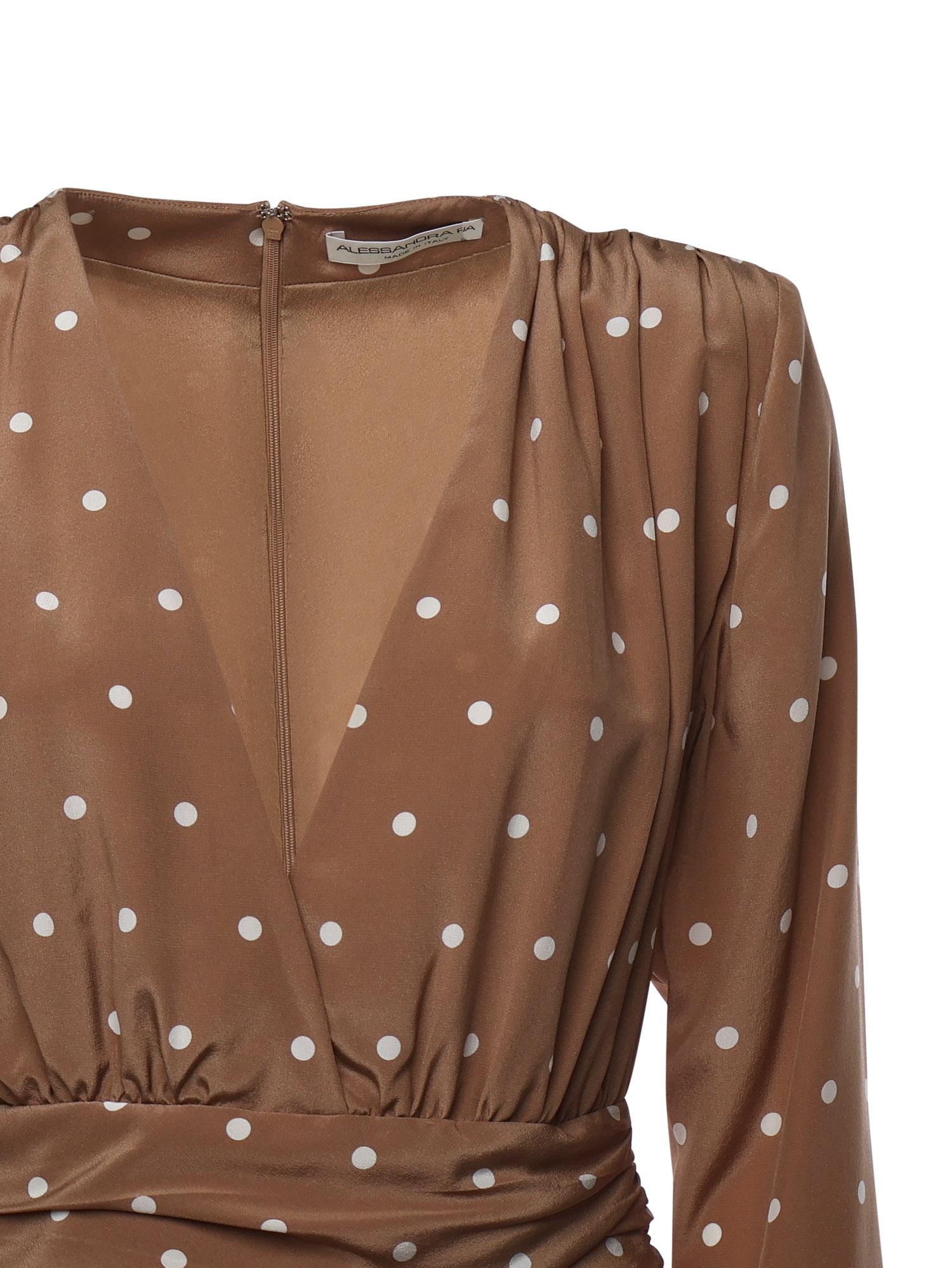 Abito a pois con volant FABX4109F4655 1885 ALESSANDRA RICH 