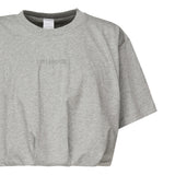 T-shirt cropped con ricamo logo 104257 A2F8I42 PINKO 