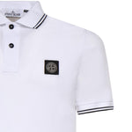 Polo in piqué di cotone con patch Compass L1S152200010 S0018V1001 STONE ISLAND 