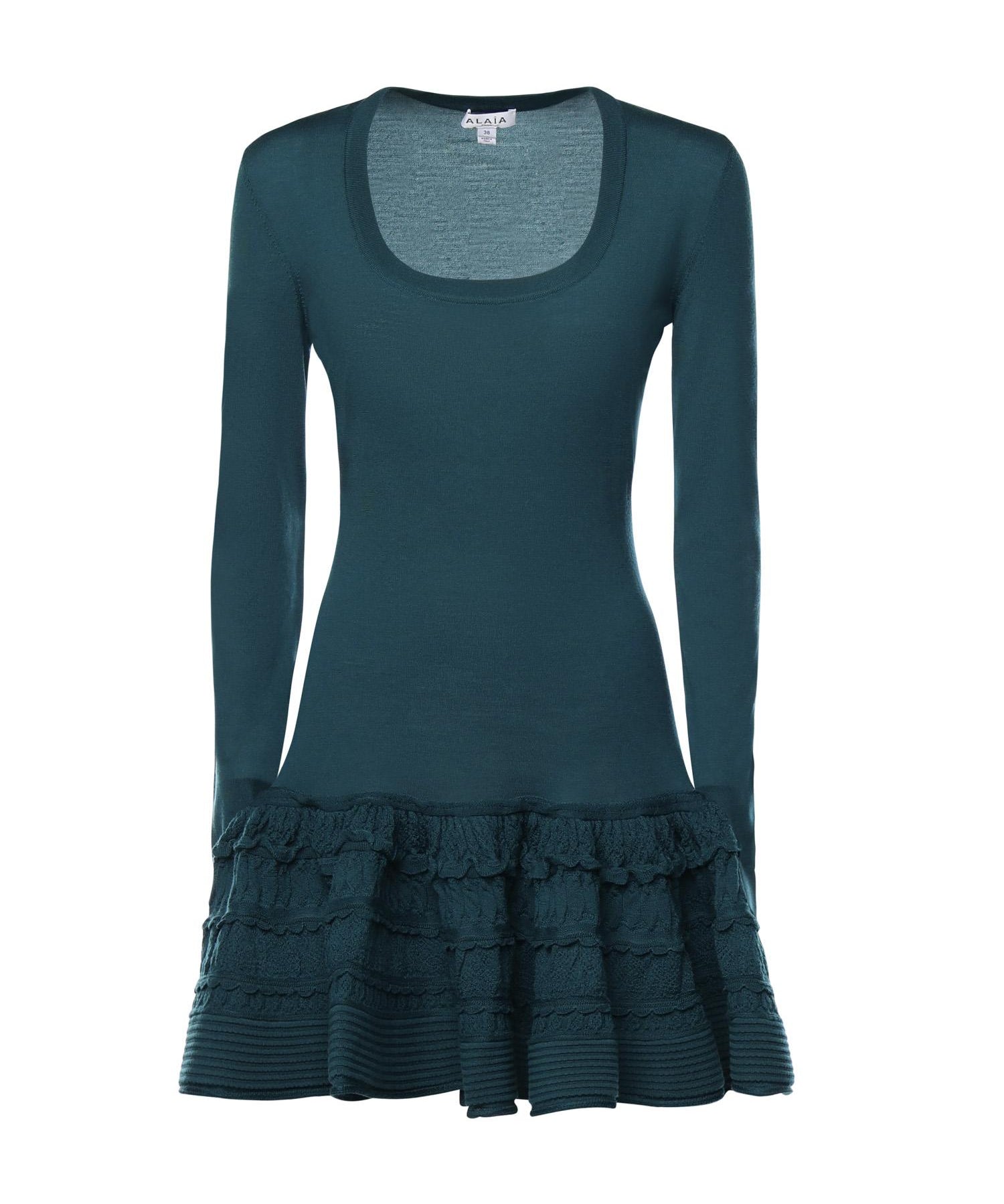Abito Crinoline in lana con ruche AA9R2867K164C 673 ALAIA 