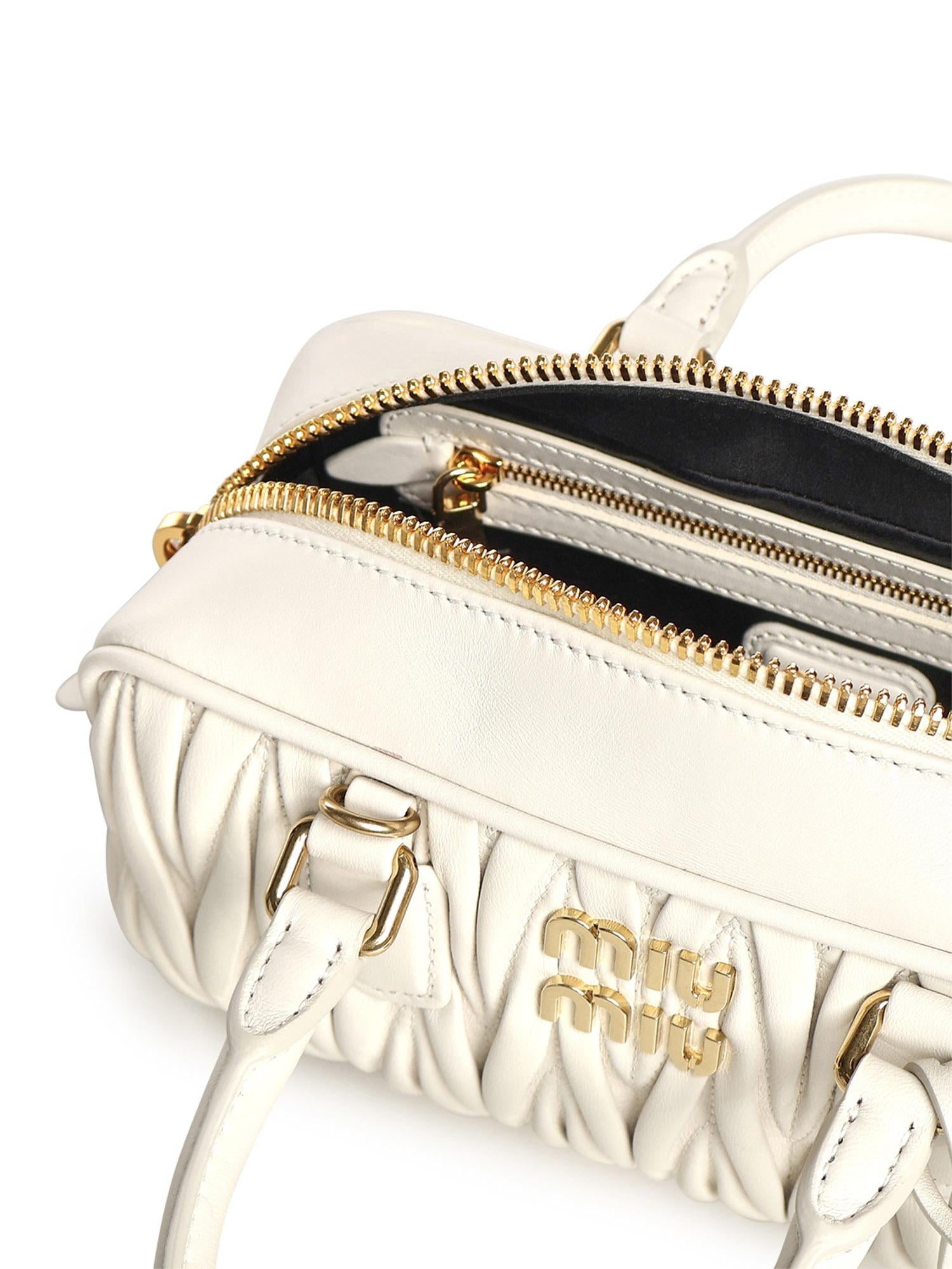 Borsa Arcadie in nappa matelassé 5BB142 AN88F0009 MIU MIU 