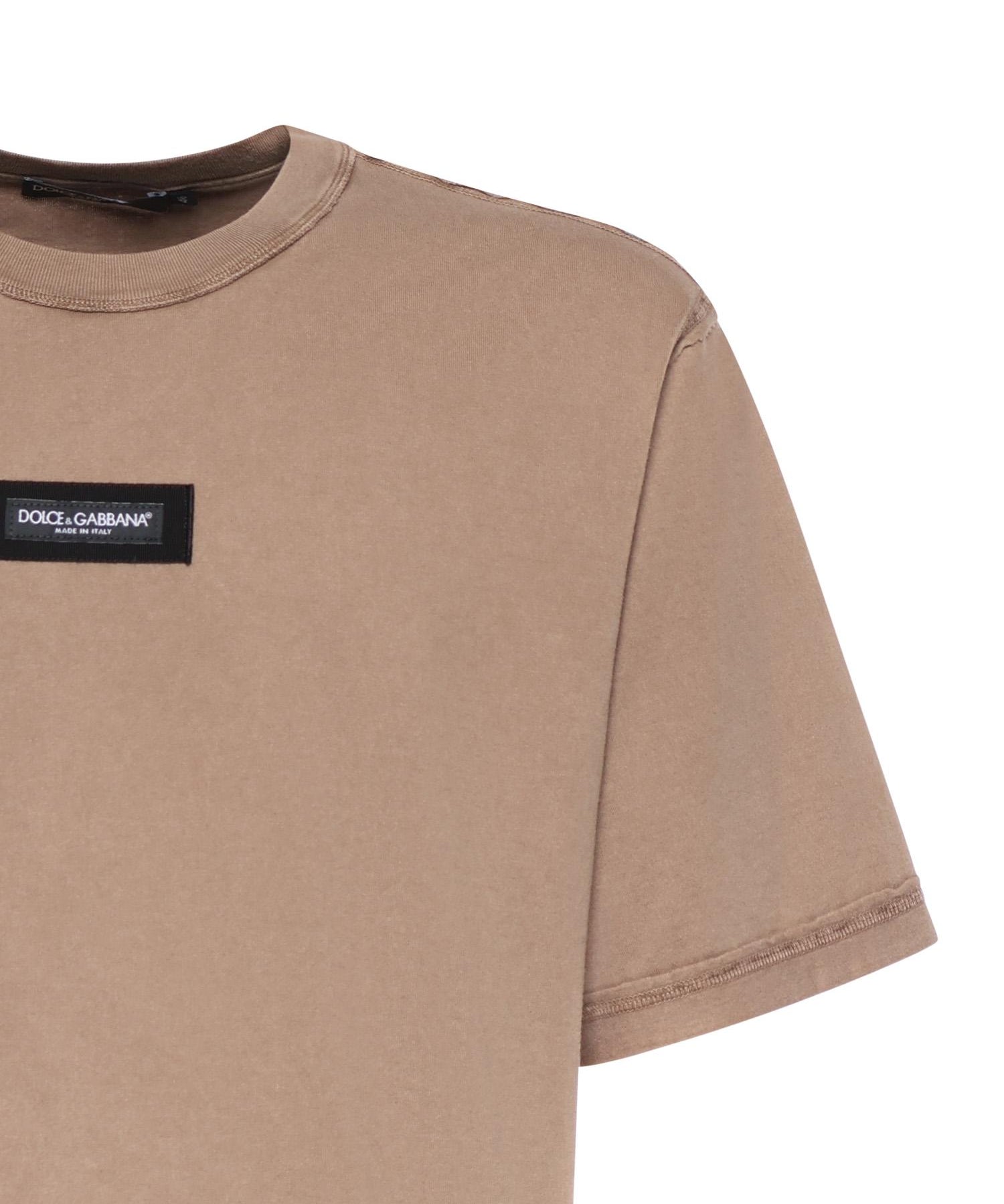 T-shirt in jersey di cotone con logo G8RI4T G7P1OM0672 DOLCE & GABBANA 