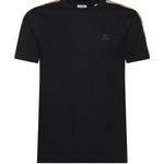 T-shirt in cotone con finiture Check 8106248 A1189 BURBERRY 