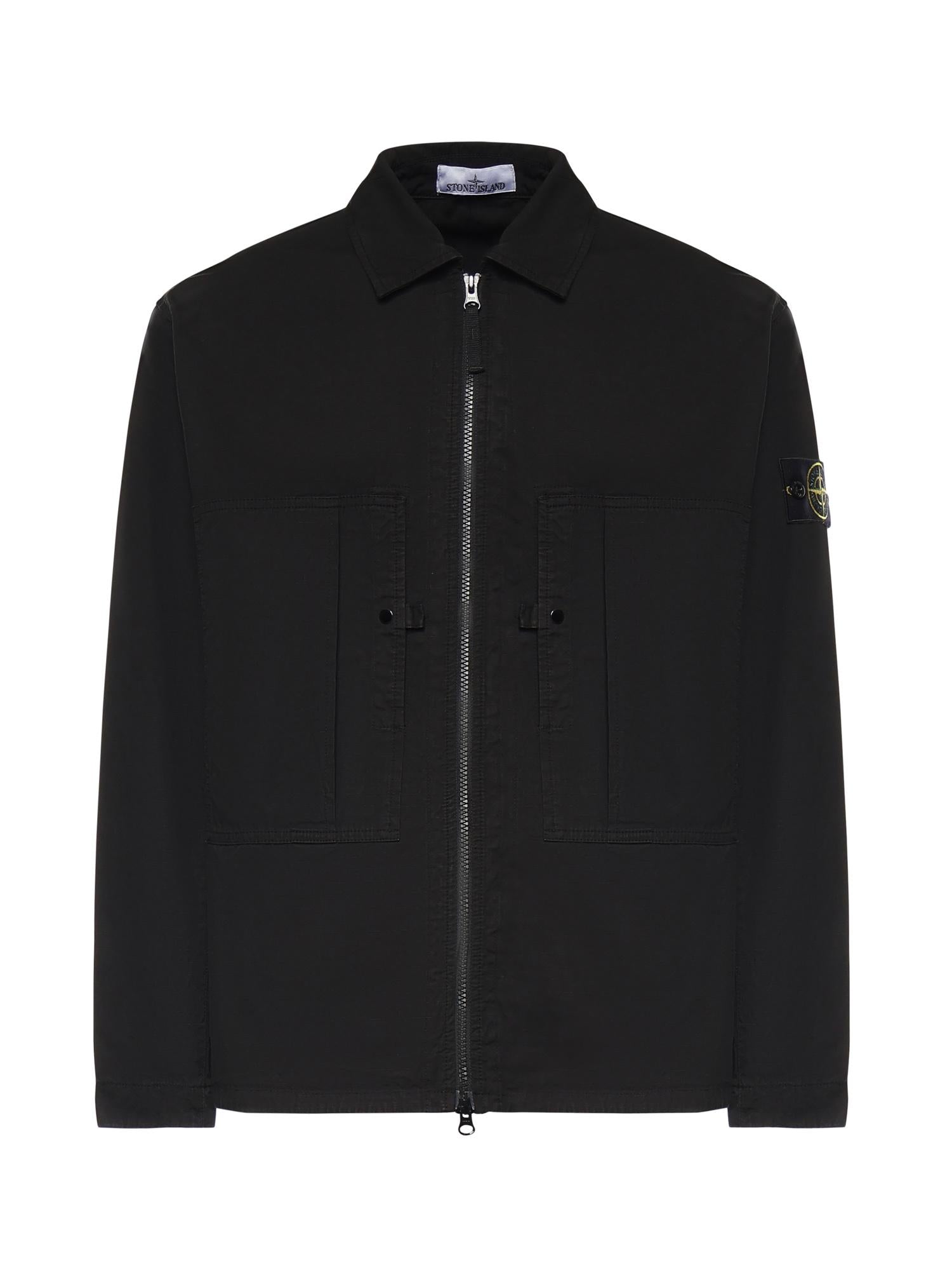 Overshirt in cotone con logo L1S151200005 S0298V0029 STONE ISLAND 