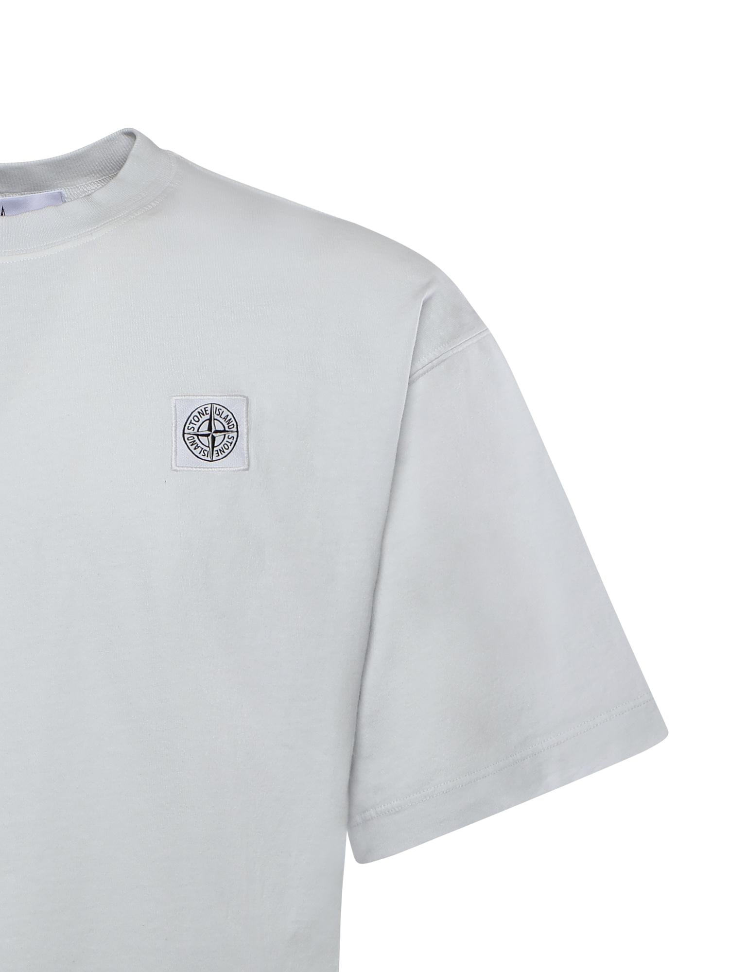 T-shirt con patch Compass in jersey di cotone L1S152100030 S0115V0041 STONE ISLAND 