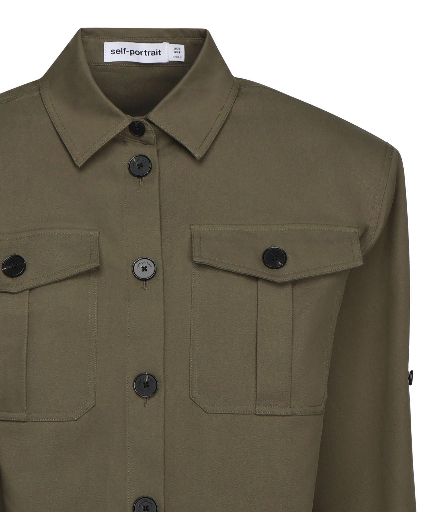 Camicia in gabardine di cotone AW25077T GR SELF-PORTRAIT 