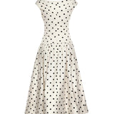 Abito midi in cotone a pois RS26209M C SELF-PORTRAIT 