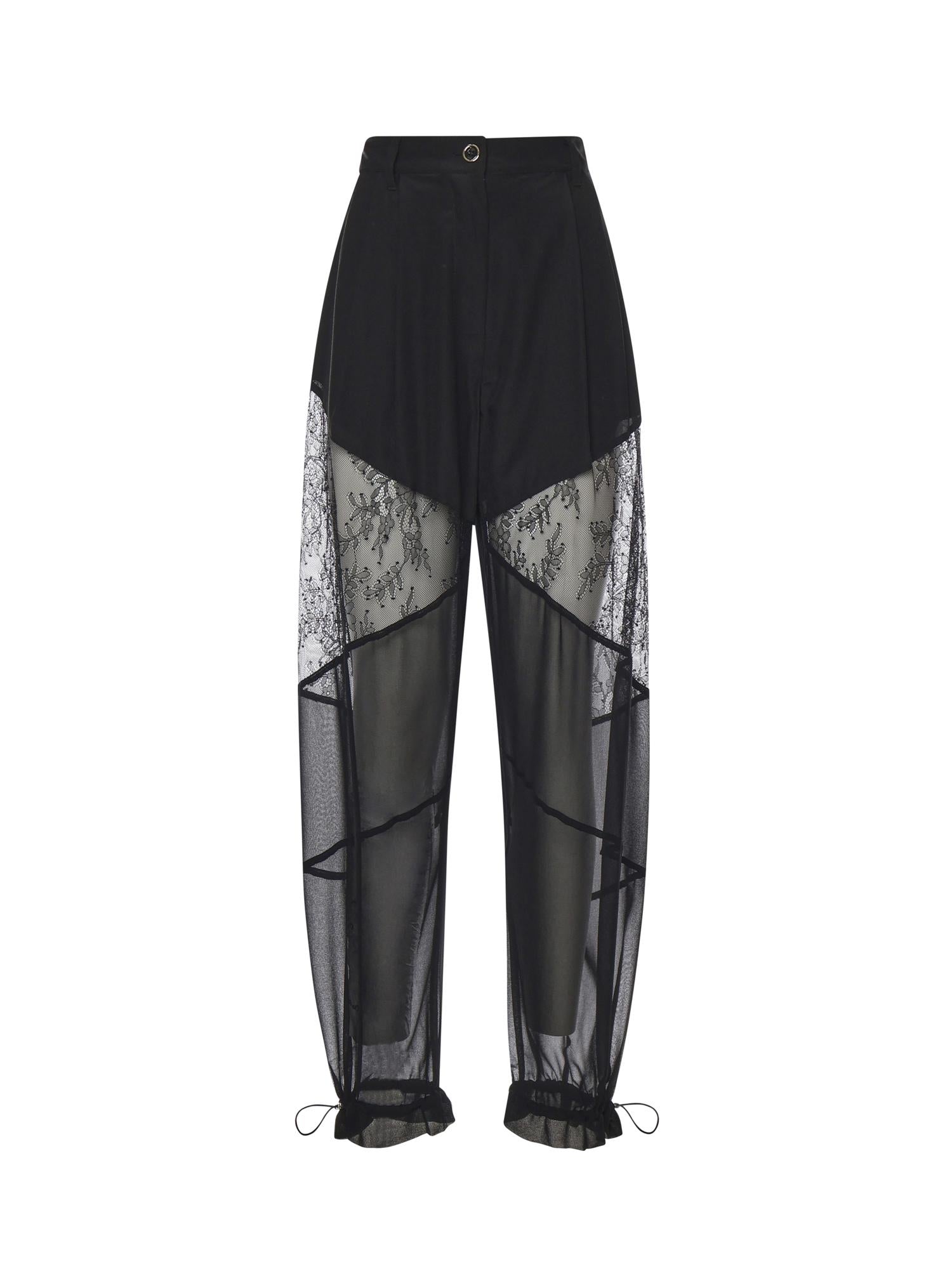 Pantalone Nacy con inserti in pizzo 106275 A336Z99 PINKO 