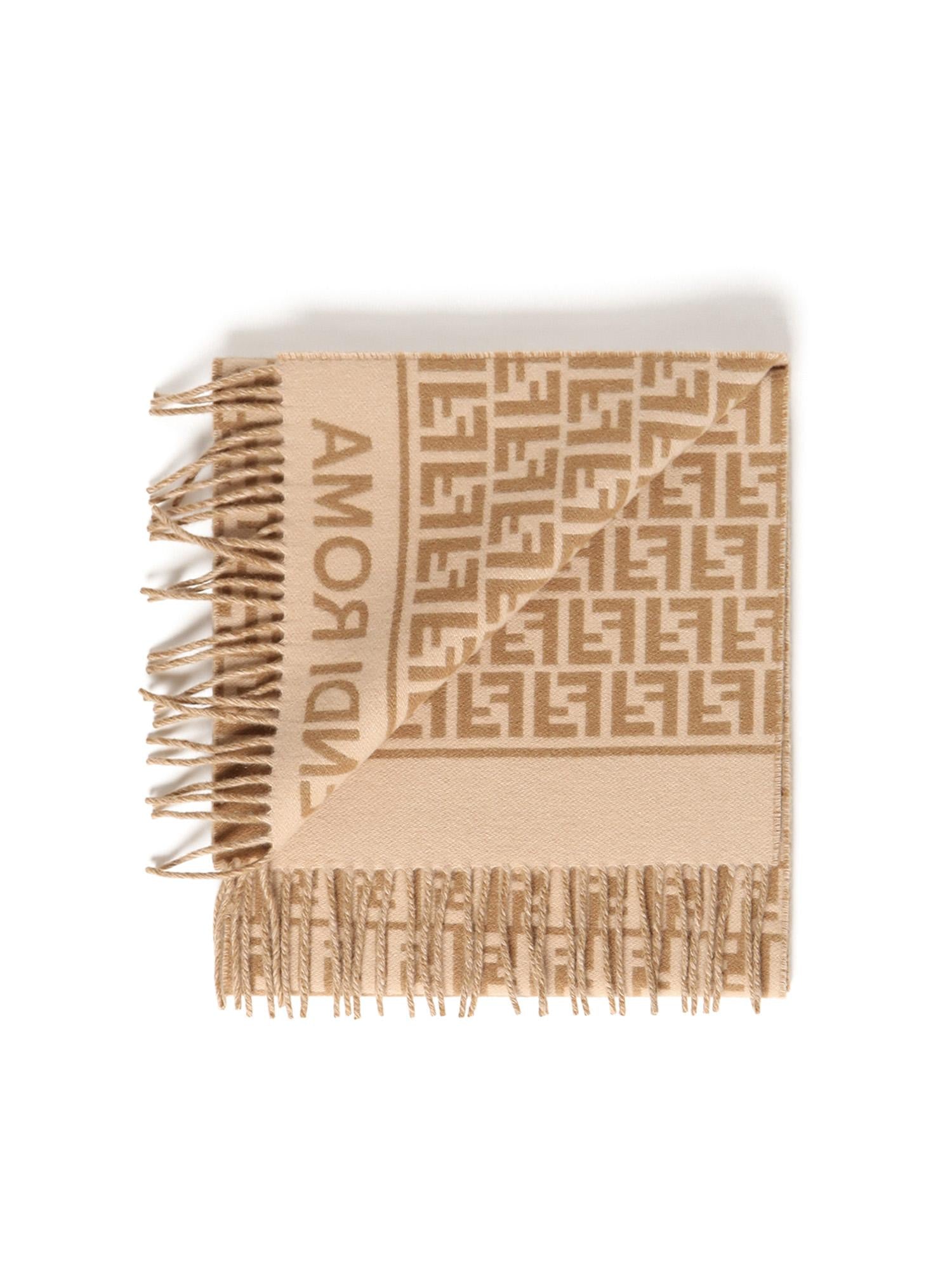 Sciarpa in lana e cashmere FF Jacquard FXT113 AQCWF0QB8 FENDI 