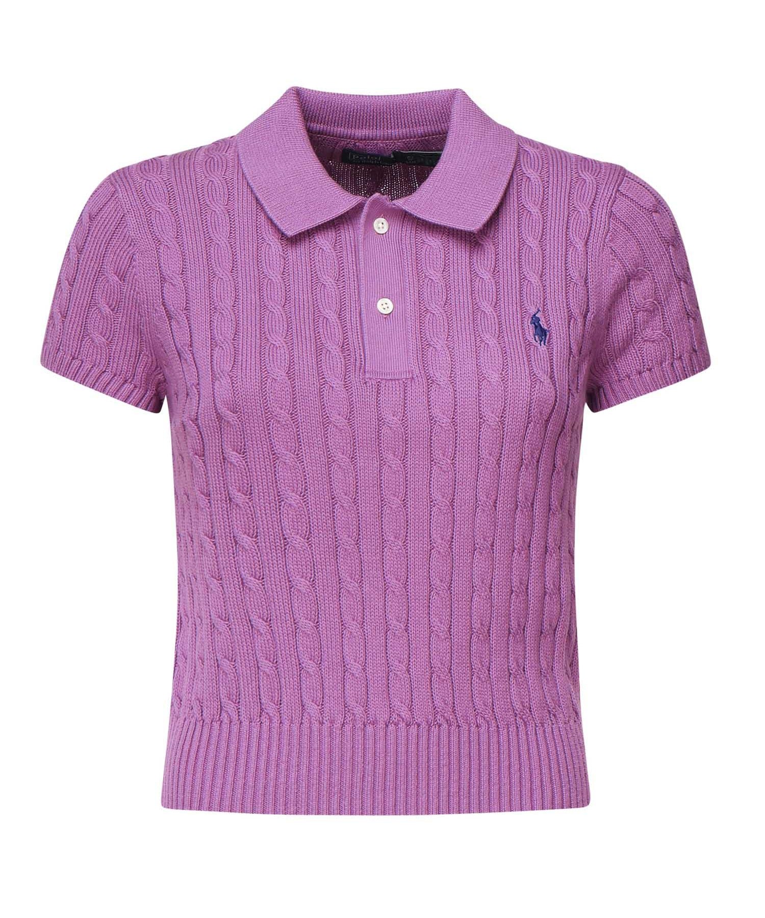 Polo cropped a trecce<BR/> 211972118 002 POLO RALPH LAUREN 