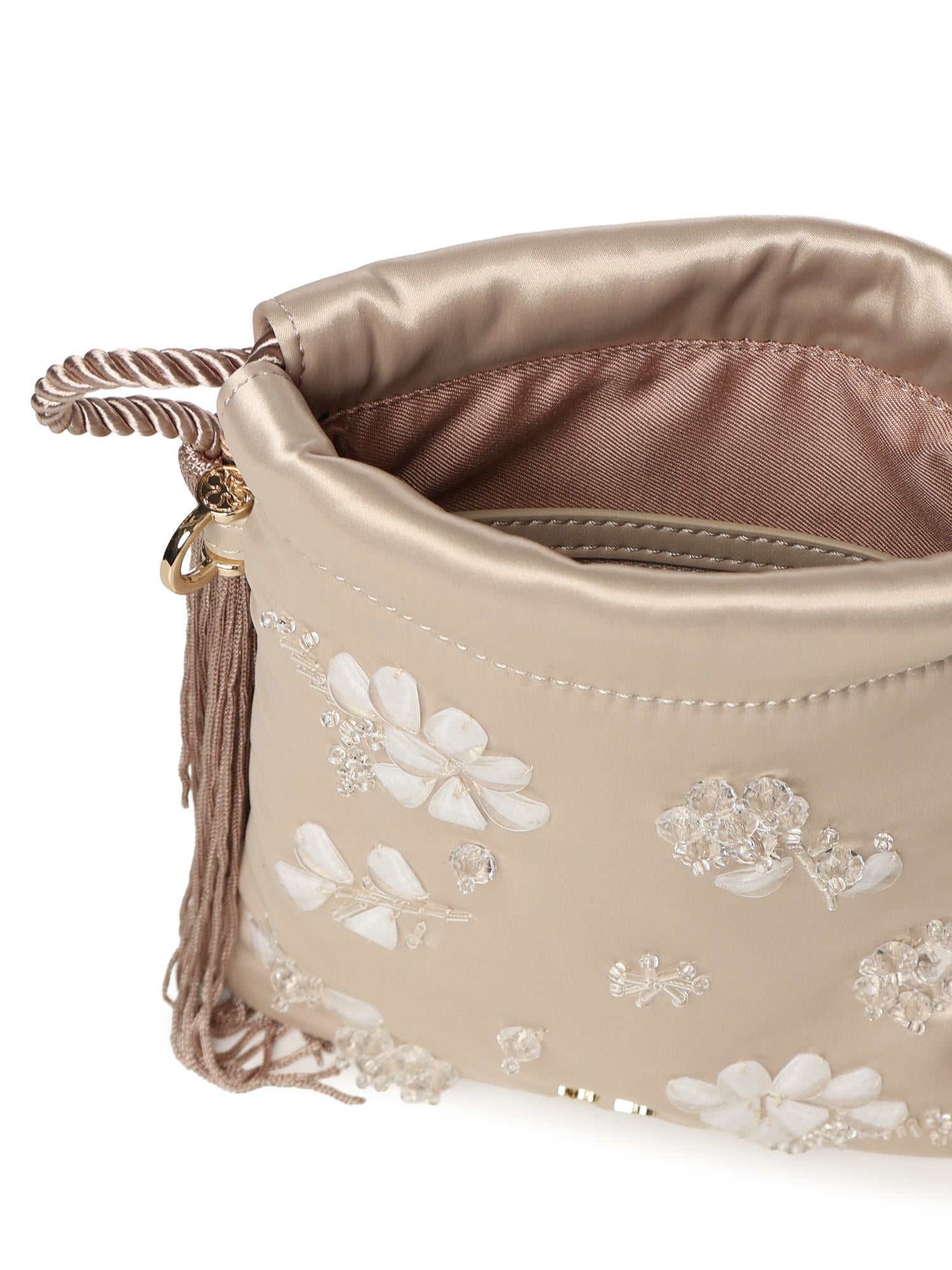 Mini bag Kayla con logo 73BS9MZ04 KAYLACHAMPAGNE V° 73 