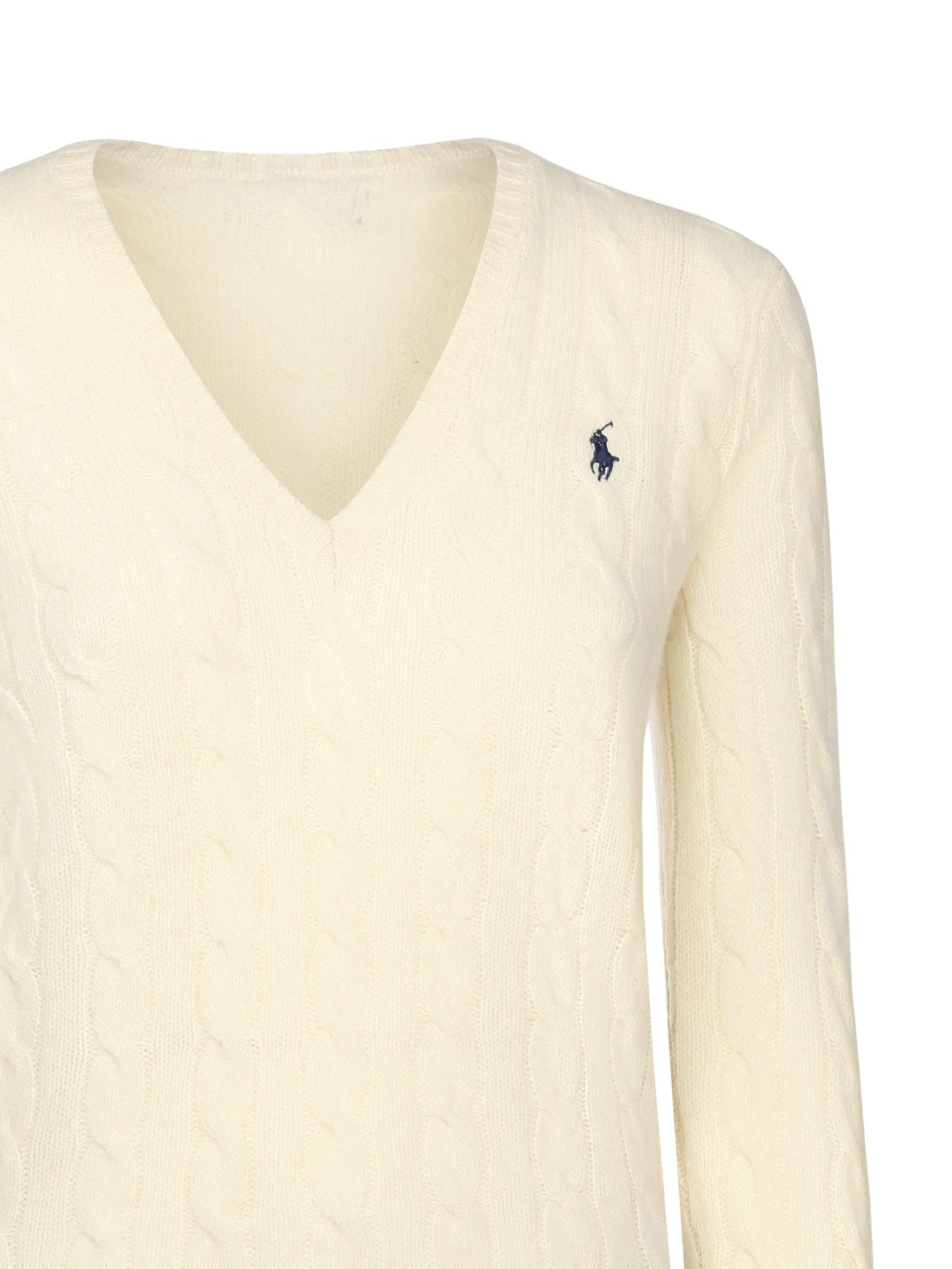 Maglia con scollo a V e logo 211971866 001 POLO RALPH LAUREN 