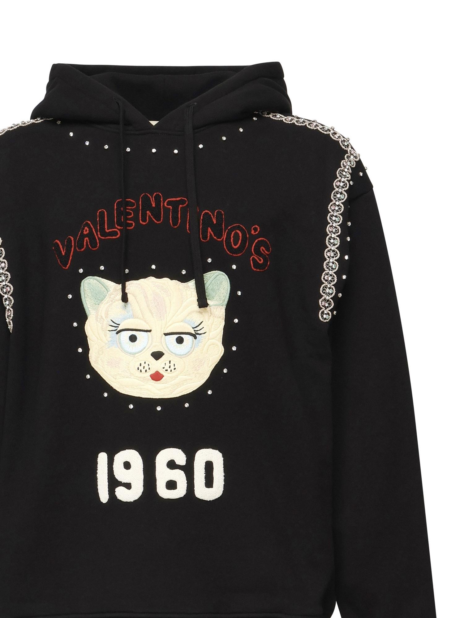 Felpa con cappuccio 'Le Chat De La Maison' 7V3MF28N B310NO VALENTINO GARAVANI 