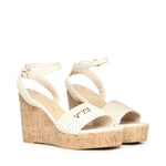 Sandali con zeppa e logo 73SC9YU01INT ZELDA WEDGEOFF WHITE V° 73 