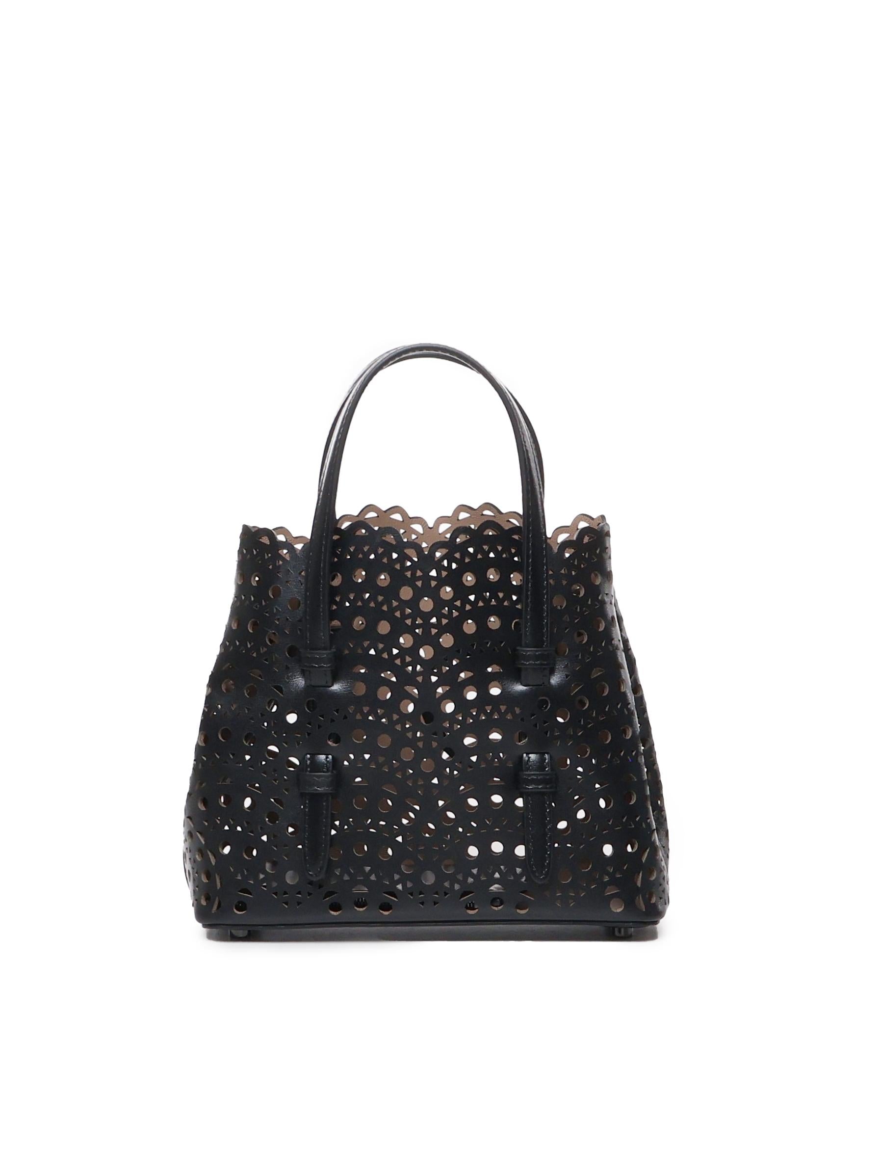 Borsa Mina 20 in pelle di vitello AA1S06720C0A44 999 ALAIA 