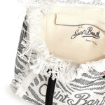 Borsa Vanity in canvas con stampa zebrata e strass VANI001 00271L MC2 SAINT BARTH 