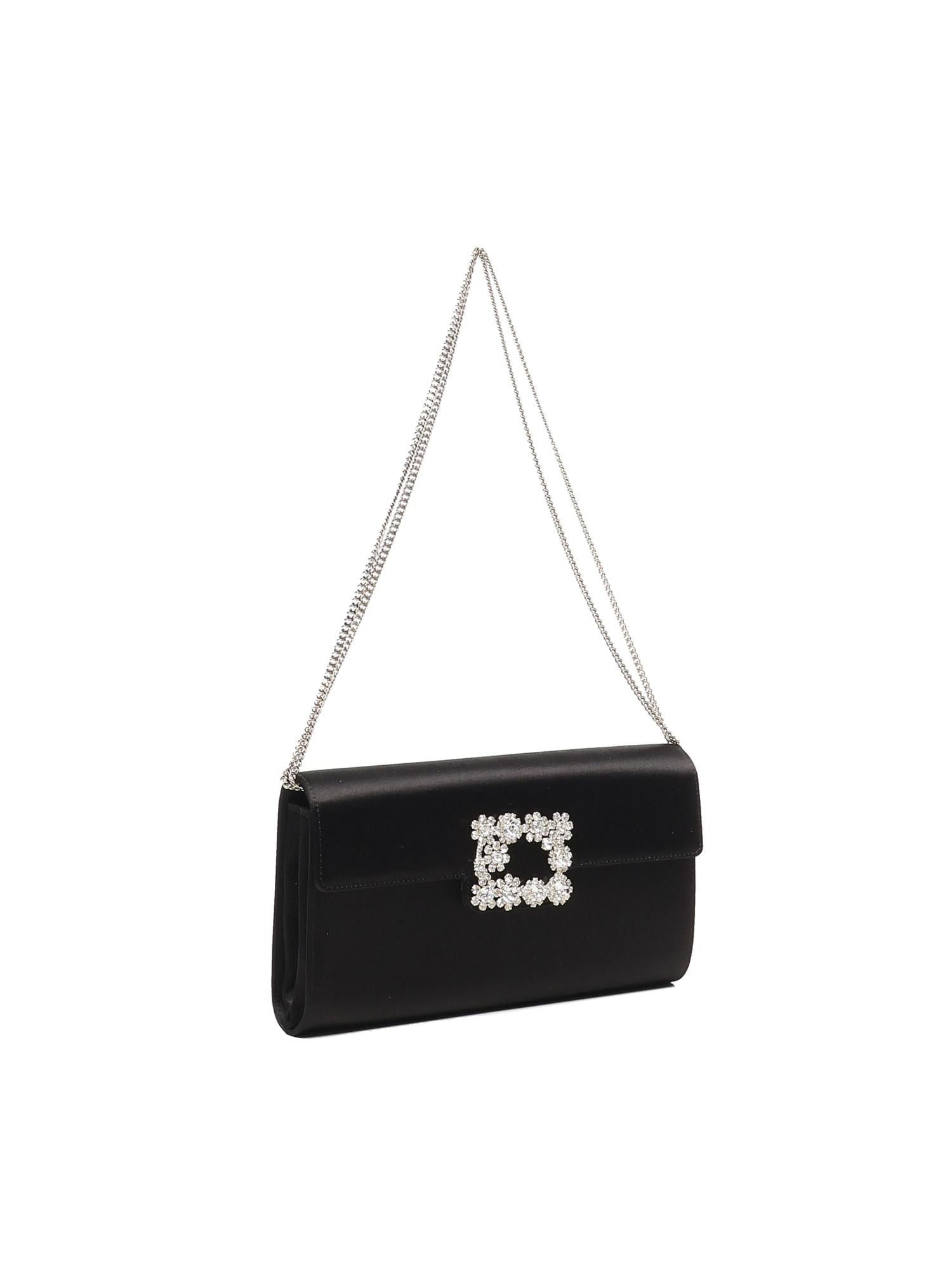 Pochette Efflorescence in raso RBWAMFD0200RS0 B999 ROGER VIVIER 