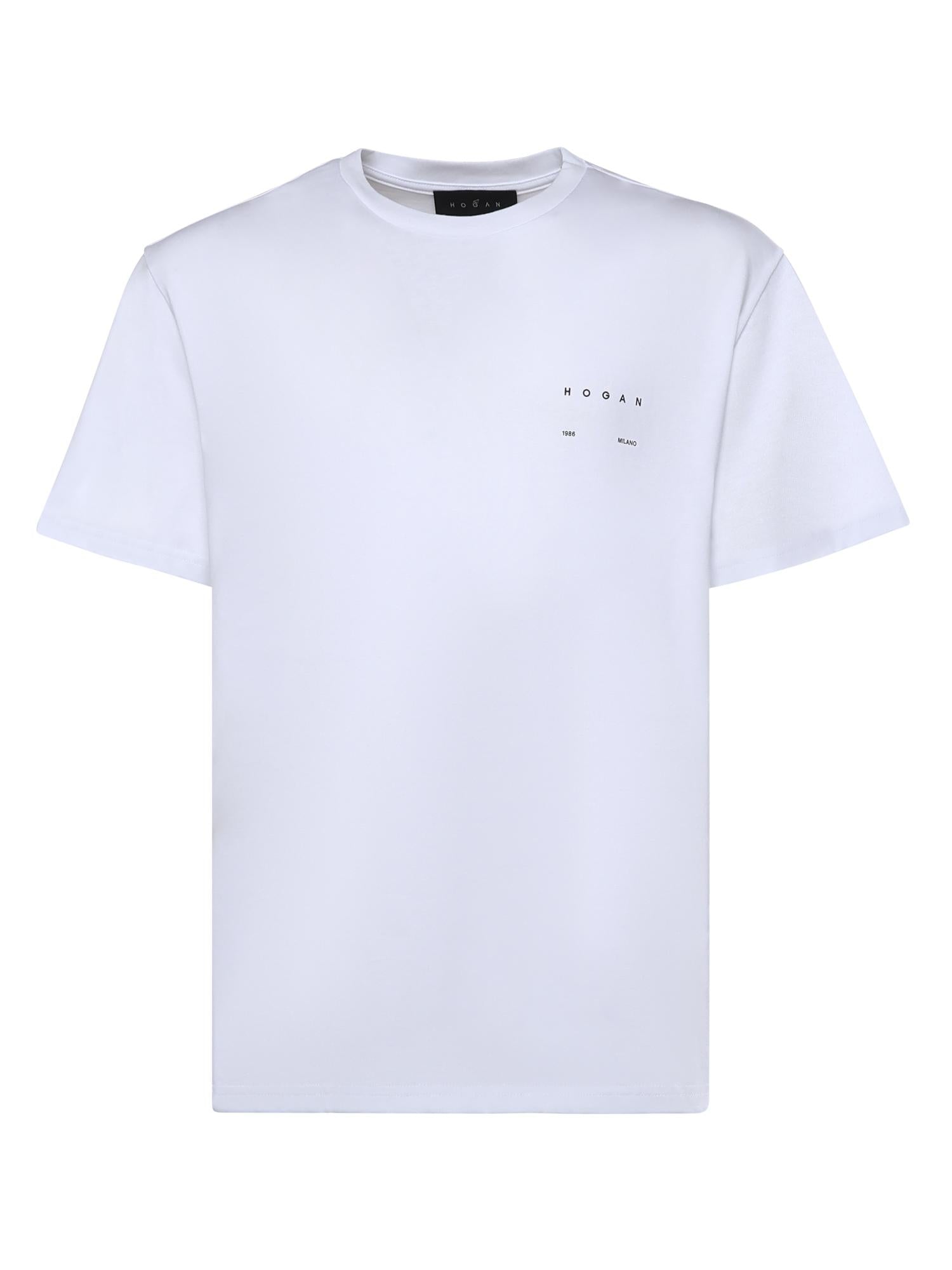 T-shirt in cotone con logo KQMB3522360ZFV B001 HOGAN 