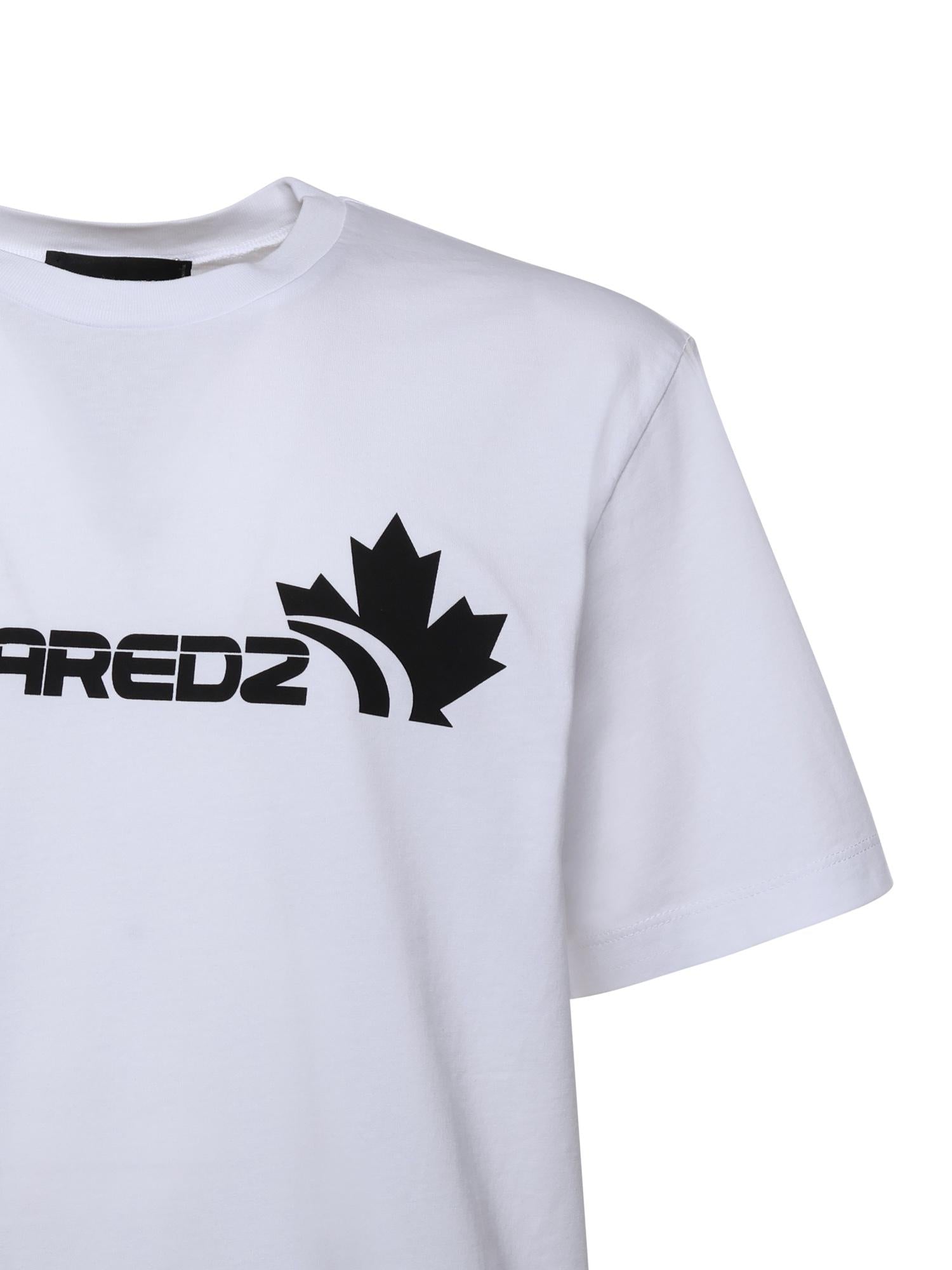 T-shirt in cotone con logo S71GD1629 D20020100 DSQUARED2 