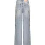 Jeans con fiori di strass AW25828PA BL SELF-PORTRAIT 