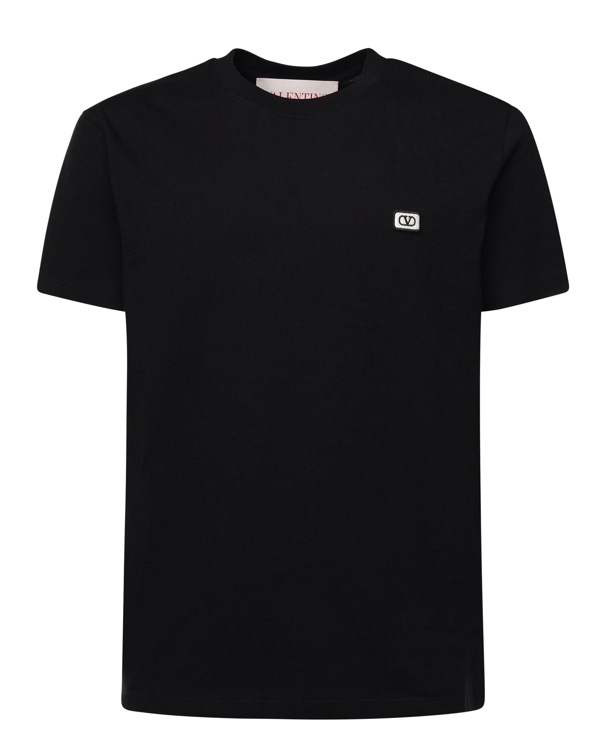 T-Shirt in cotone con patch VLogo 6V3MG10V AQ80NO VALENTINO GARAVANI 