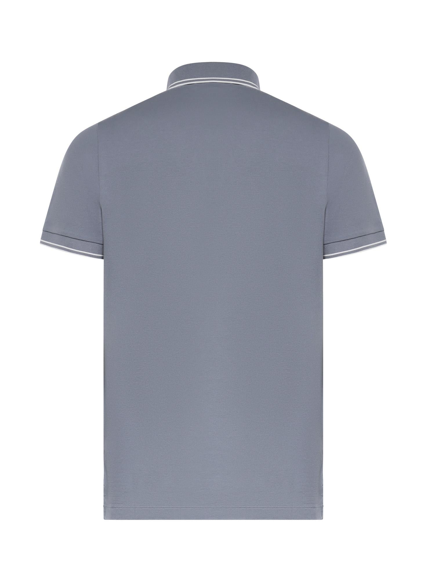 Polo in piqué di cotone con patch Compass L1S152200010 S0018V0024 STONE ISLAND 