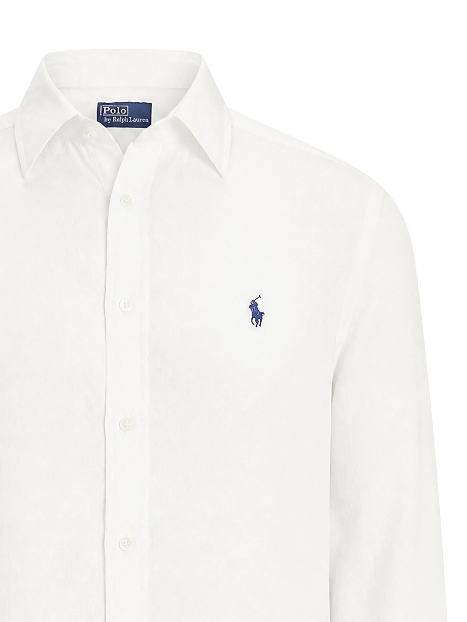 Camicia in lino con logo 211970730 518 POLO RALPH LAUREN 