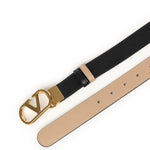 Cintura reversibile VLogo in vitello lucido 7W2T0SQ3 IYRDVW VALENTINO GARAVANI 