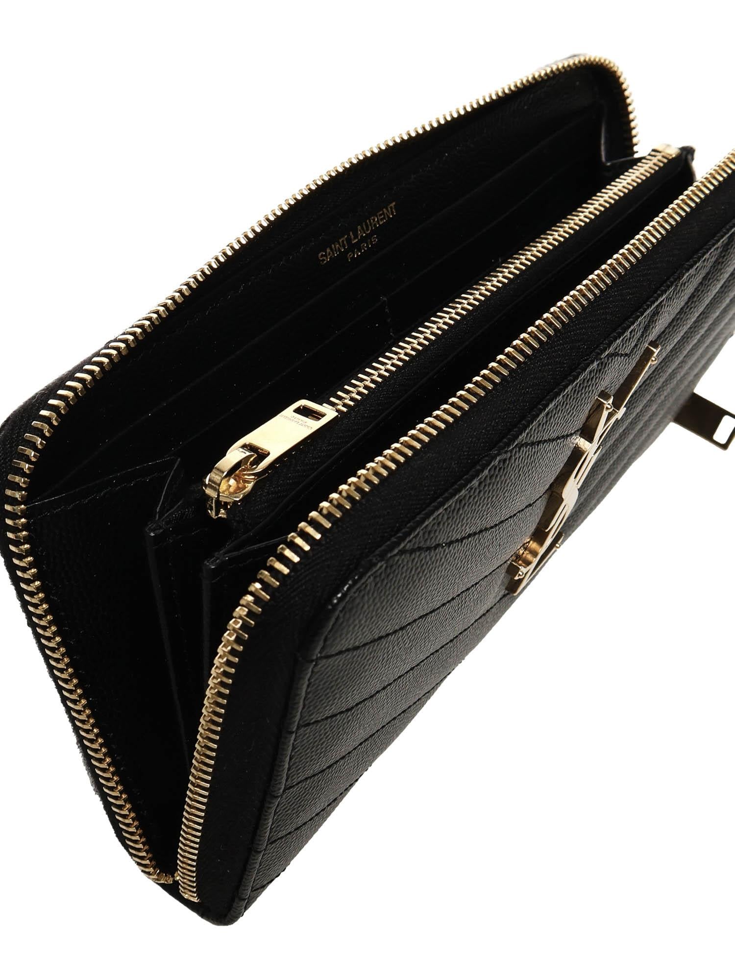 Portafoglio Cassandre in pelle matelassé 358094 B0W011000 SAINT LAURENT 