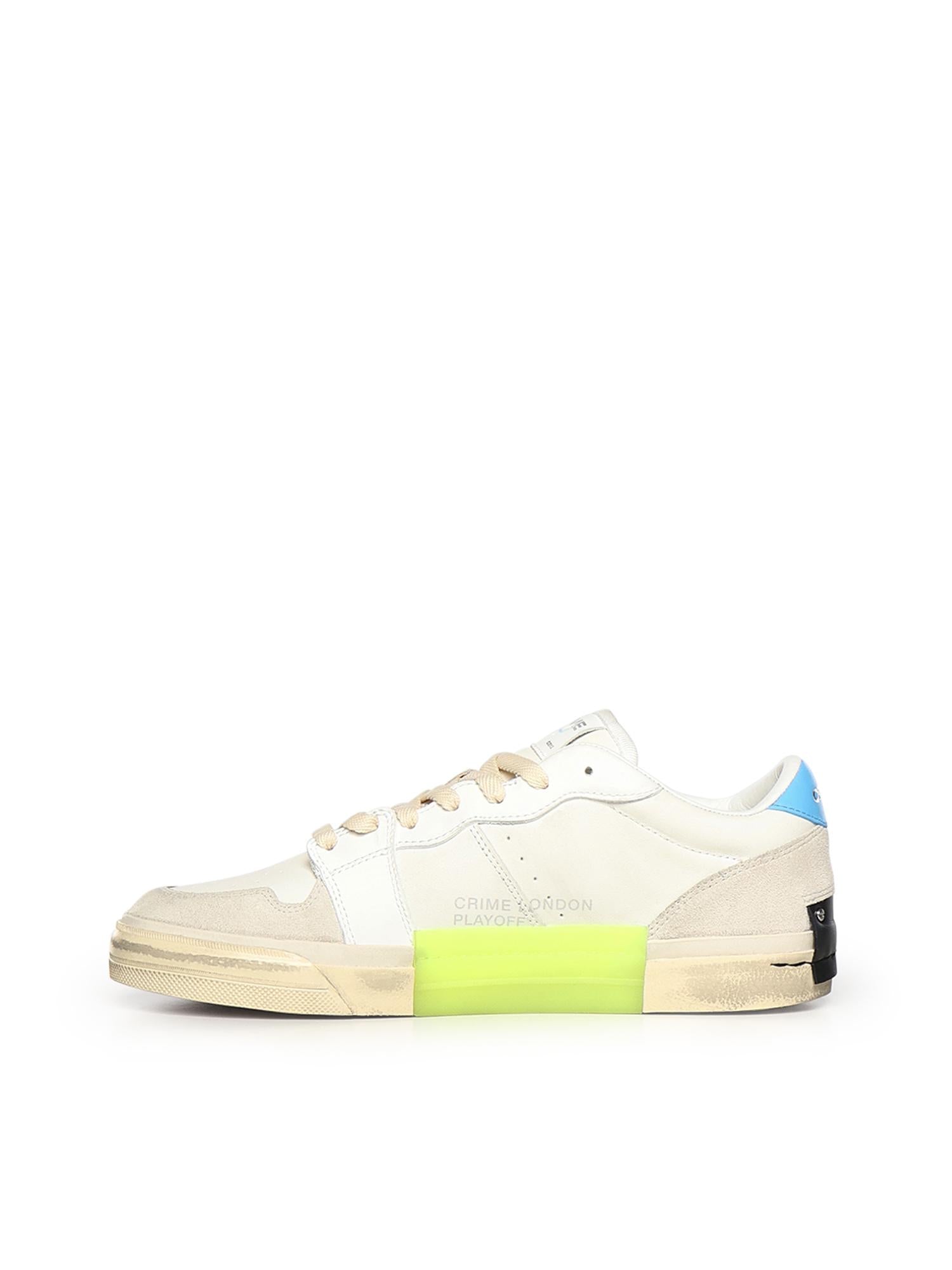 Sneaker Playoff in pelle 19502PP8B WHITE CRIME LONDON 