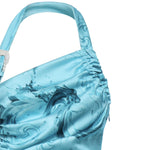 Abito midi drappeggiato con stampa 80HAO913 NS820203 VERSACE JEANS COUTURE 