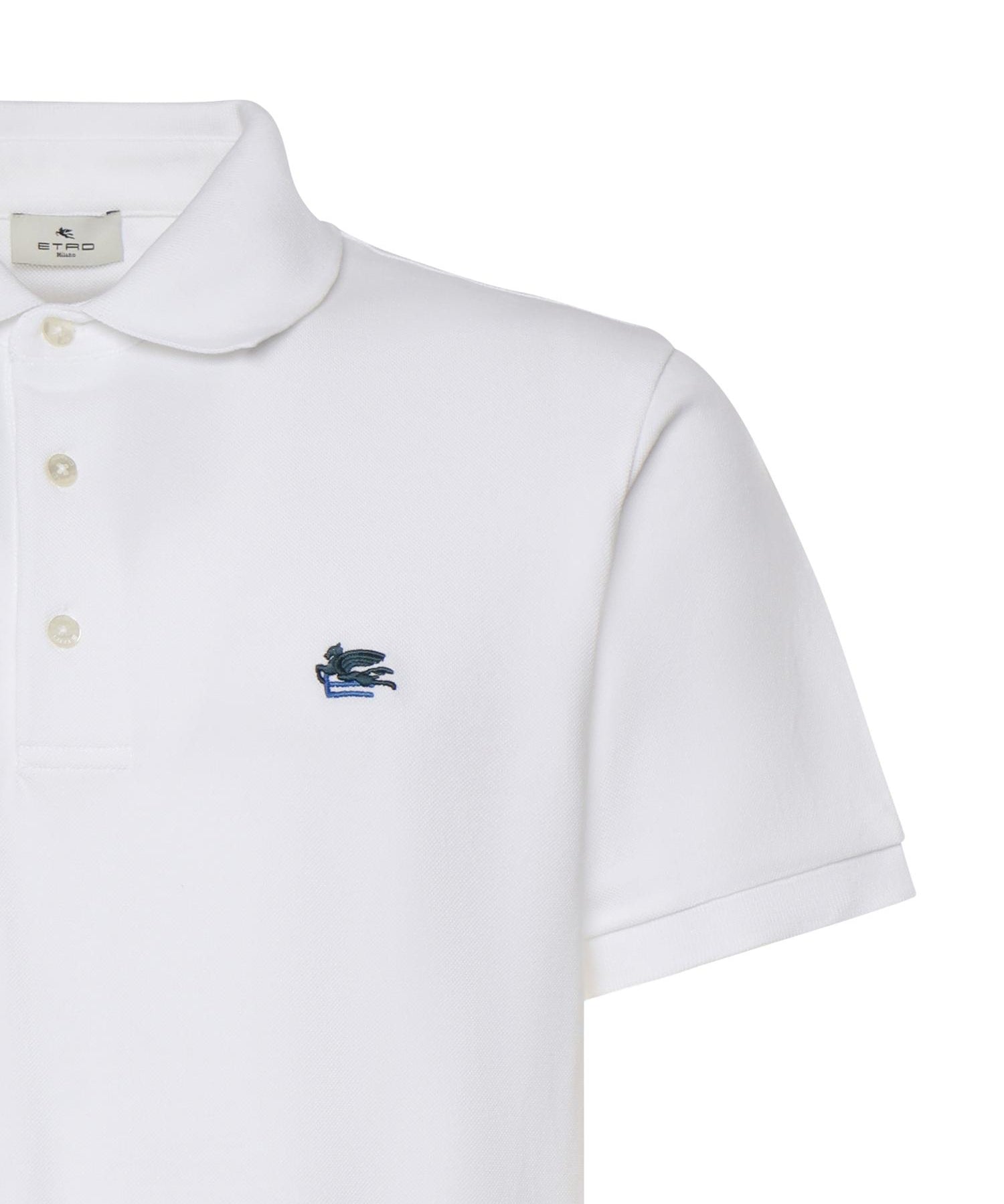 Polo in piquet di cotone con logo MRMD0005 AU135W0001 ETRO 