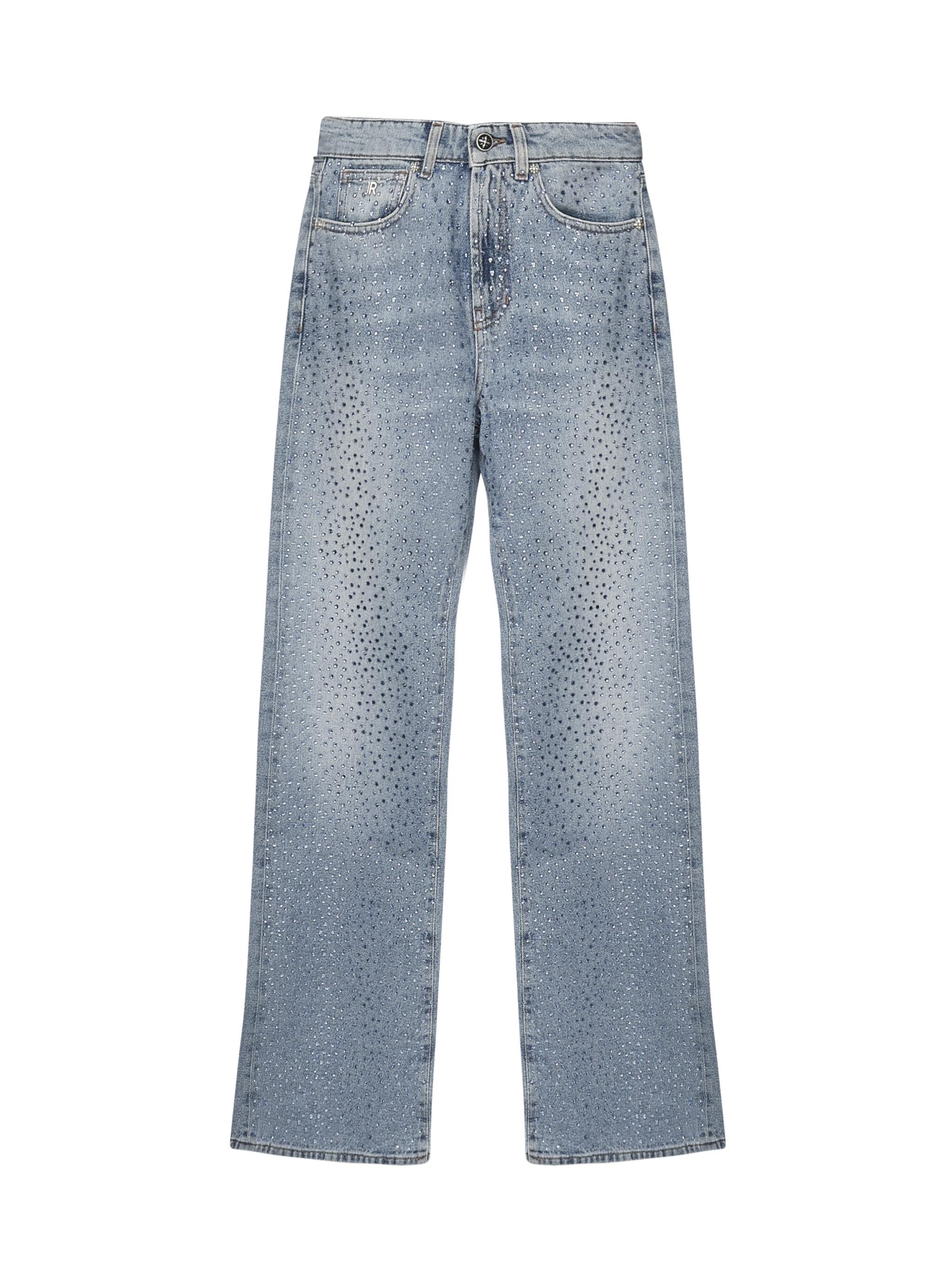 Jeans flare con strass<BR/> RWP25414JE  JOHN RICHMOND 