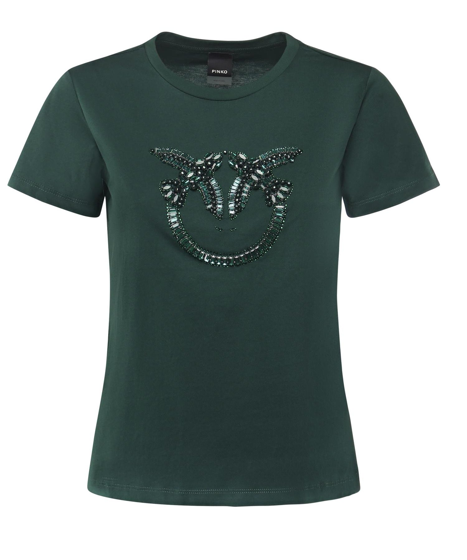 T-shirt logo Love Birds decorato 100535 A2RNX79 PINKO 