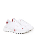 Sneakers raptor 1 in pelle RAPTOR1 NAPPAWHITE/RED GIULIANO GALIANO 