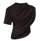 T-shirt cropped asimmetrica in jersey cotone 226JTS241JS0290 1983 COURREGES 