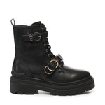 Anfibi in pelle con logo<BR/> SD0407 P087Z99 PINKO 