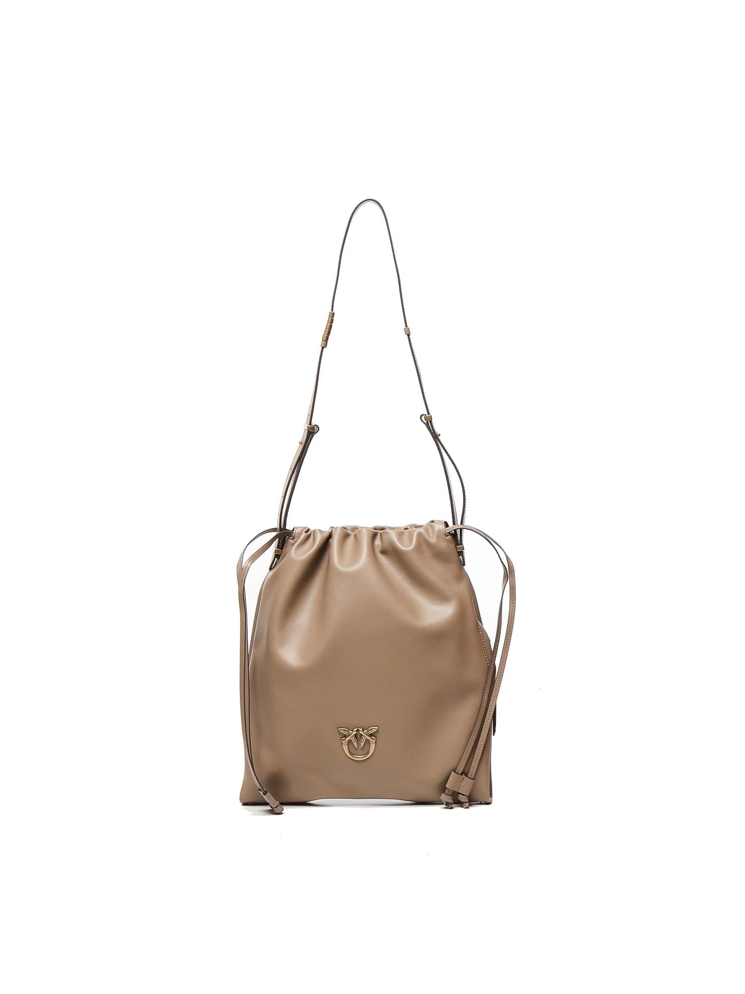 Borsa a spalla con logo 104359 A0QOD01Q PINKO 