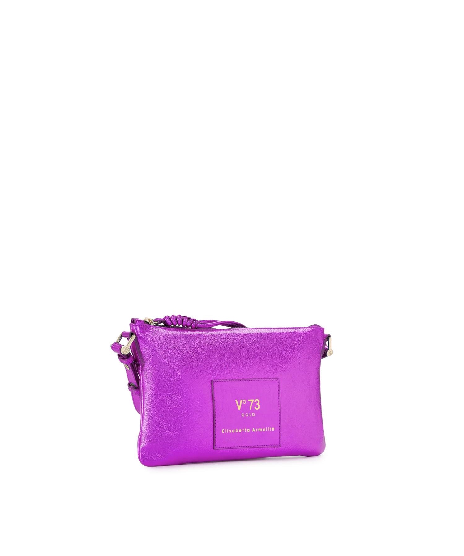 Borsa a tracolla in pelle con logo 73BP9VT03 LOLLI POPPOP PINK V° 73 