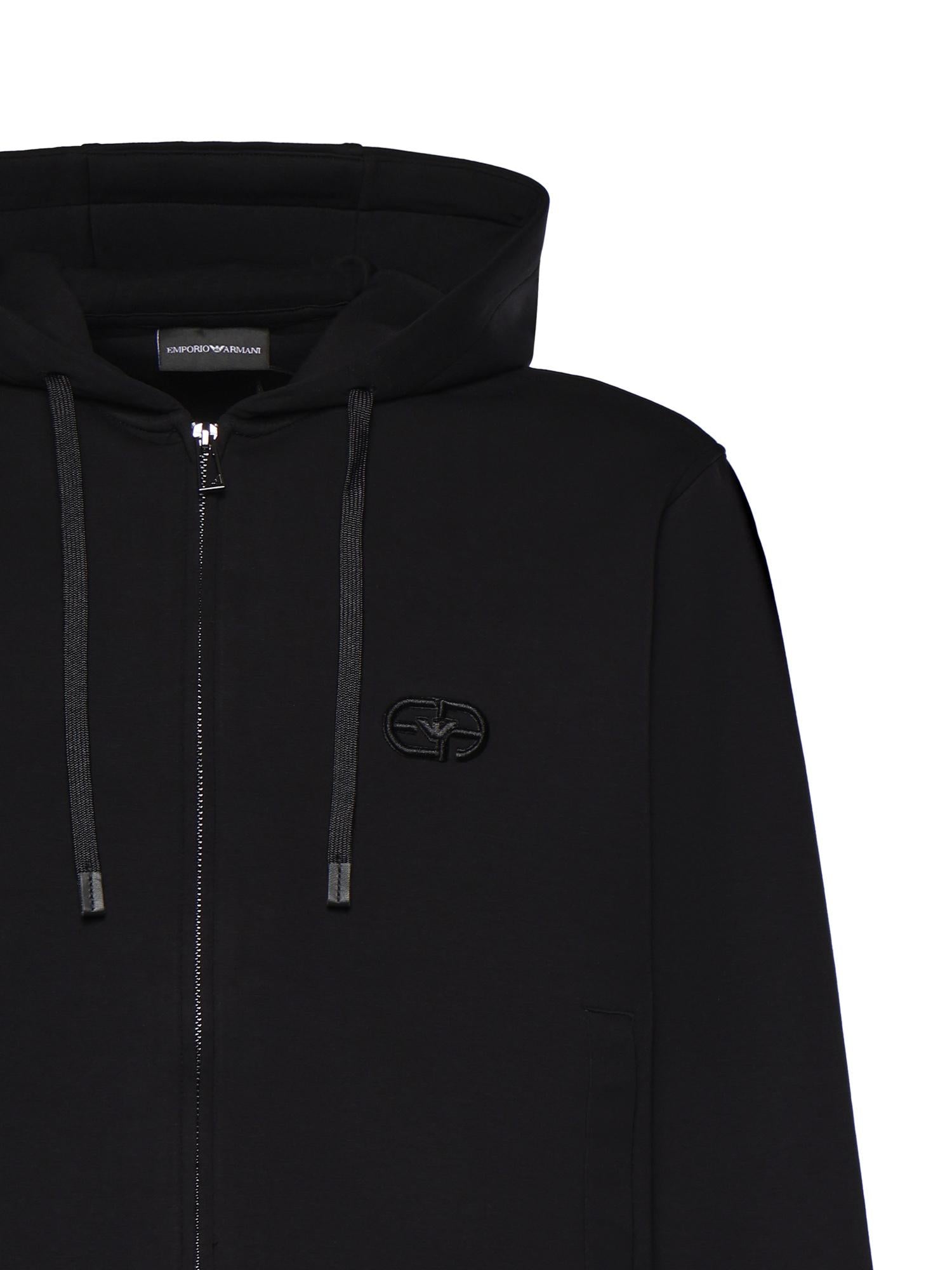 Felpa in double jersey con logo EM004538 AF10013UC001 EMPORIO ARMANI 