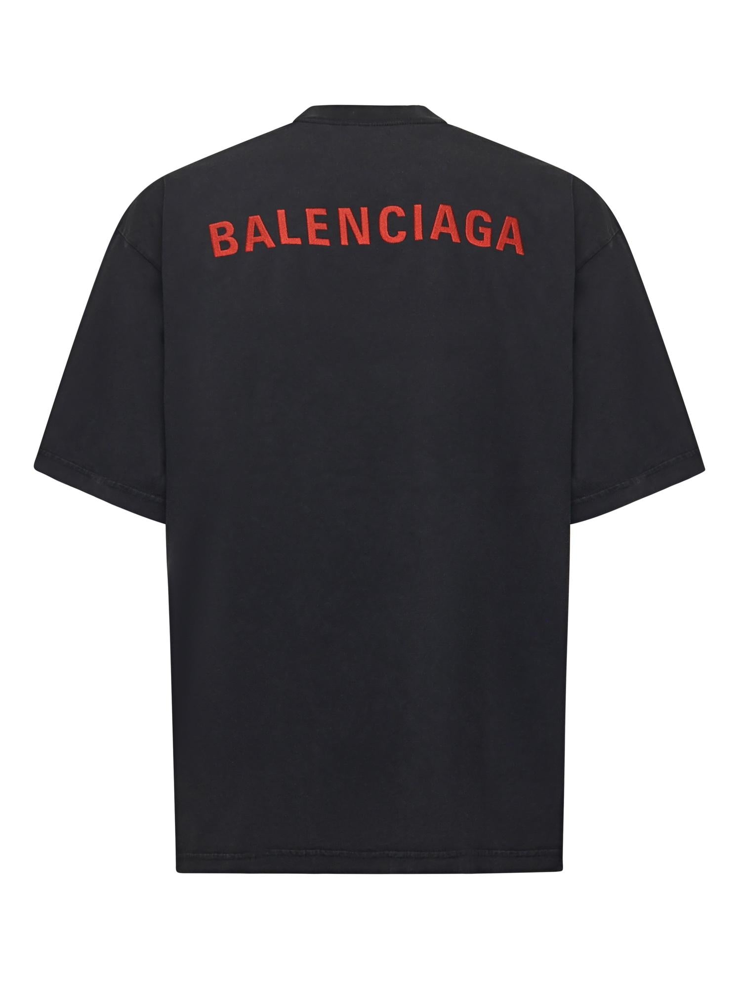 T-Shirt Back Medium Fit in jersey dry<BR/> 764235 TTVJ18483 BALENCIAGA 