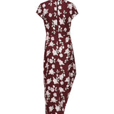 Abito asimmetrico con stampa floreale 114511 2934 ROTATE 