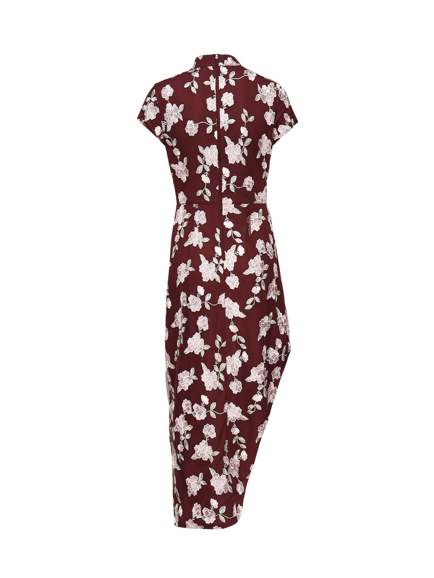 Abito asimmetrico con stampa floreale 114511 2934 ROTATE 