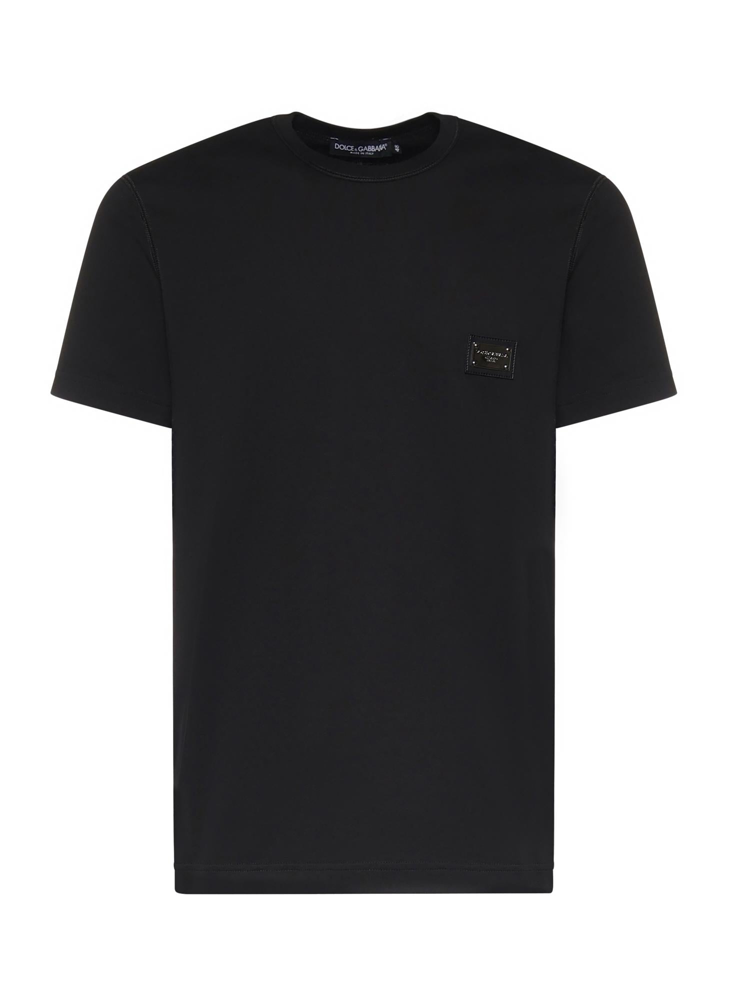 T-shirt in jersey di cotone con logo G8PT1T G7P1BN0000 DOLCE & GABBANA 