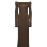 Abito midi Talia T190161A TJV155CHOCOLATE THE ANDAMANE 